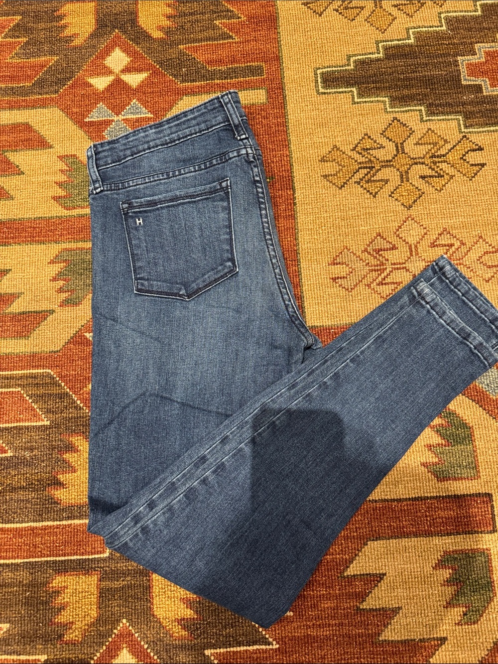 Skinny Stretch Jeans in Mid Blue Denim